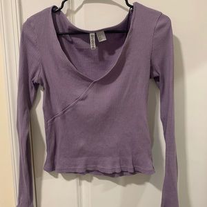 Purple H&M asymmetrical top